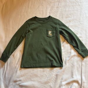 Vineyard Vines Kids Olive Green Long Sleeve Pocket Tee size 4 T